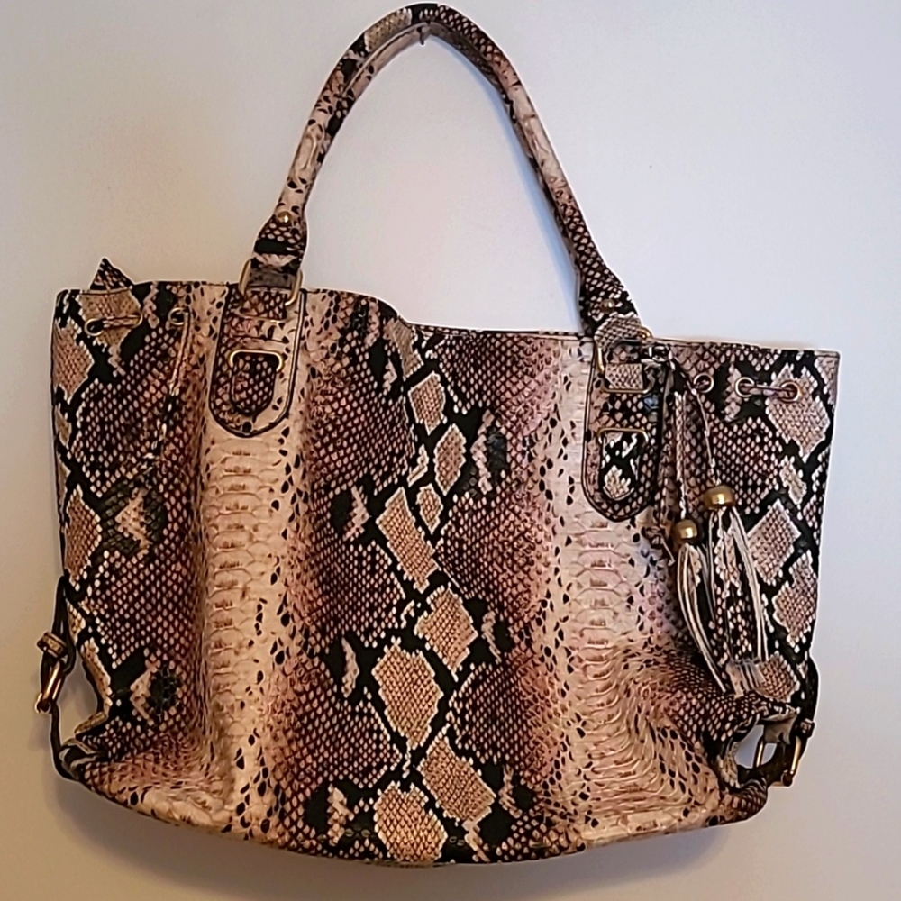 NWOT J Francis leopard print large handbag